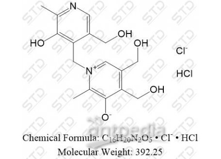 吡哆醇杂质16 氯化物 盐酸盐 18436-47-0(free base) C16H20N2O5 • Cl- • HCl