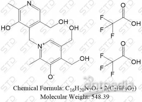 吡哆醇杂质16 二三氟乙酸盐 18436-47-0(free base) C16H20N2O5 • 2(C2HF3O2)