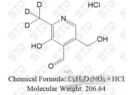 吡哆醇杂质22-d3 1173023-49-8 C8H6D3NO3 • HCl