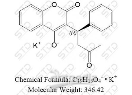 华法林杂质16钾盐（华法林 R异构体 钾盐） 166320-52-1 C19H15O4- • K+