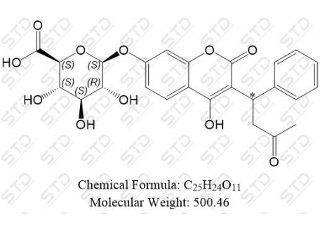 华法林杂质47 (7-羟华法林β-D-葡糖醛酸) 24579-17-7 C25H24O11