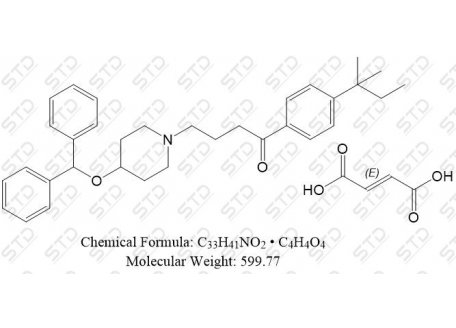 依巴斯汀杂质5 富马酸盐(依巴斯汀EP杂质E 富马酸盐) 1312211-93-0(free base) C33H41NO2 • C4H4O4