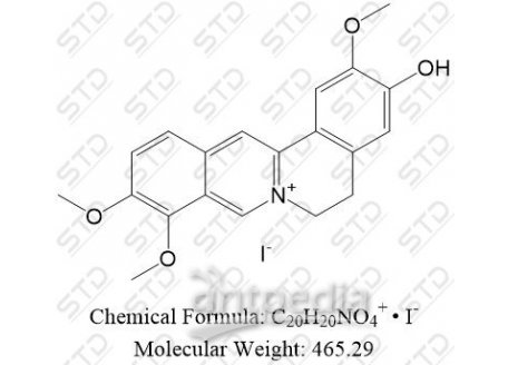 药根碱 碘化物 1168-00-9 C20H20NO4+ • I-