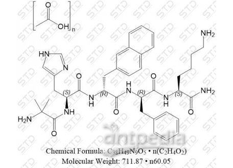 伊莫瑞林 醋酸盐 170851-70-4(free base) C38H49N9O5 • n(C2H4O2)