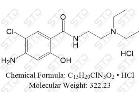 甲氧氯普胺杂质6 盐酸盐（甲氧氯普胺EP杂质F 盐酸盐） 38059-78-8 C13H20ClN3O2 • HCl