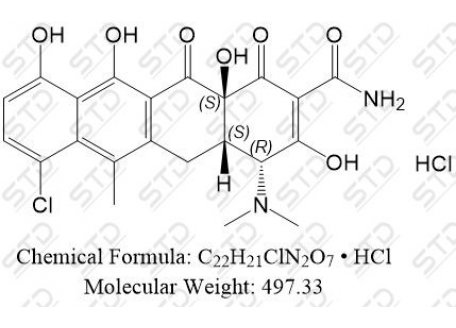 金霉素杂质11 盐酸盐(金霉素EP杂质K 盐酸盐) 158018-53-2 C22H21ClN2O7 • HCl
