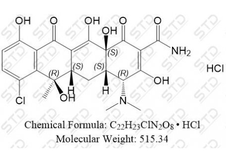 金霉素杂质13(金霉素EP杂质L) 101342-45-4 C22H23ClN2O8 • HCl