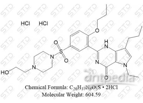 米罗那非 双盐酸盐 862189-96-6 C26H37N5O5S • 2HCl
