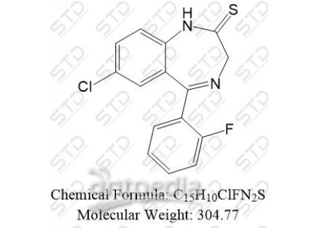 夸西泮杂质13 1645-32-5  C15H10ClFN2S