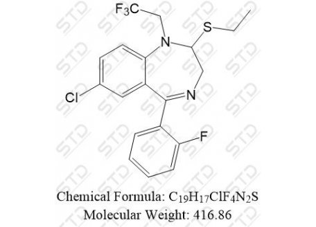 夸西泮杂质5 54895-18-0 C19H17ClF4N2S
