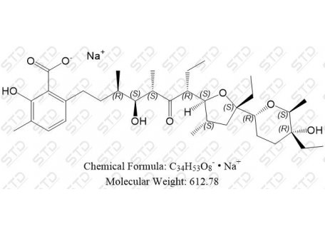 拉沙洛西钠 A 25999-20-6 C34H53O8- • Na+