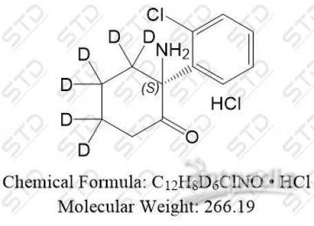氯氨酮杂质12-d6 1914953-04-0 C12H8D6ClNO • HCl