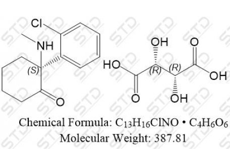 *氯氨酮杂质13 酒石酸盐 199468-20-7  C13H16ClNO • C4H6O6
