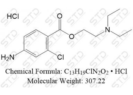 氯普鲁卡因 盐酸盐 3858-89-7 C13H19ClN2O2 • HCl