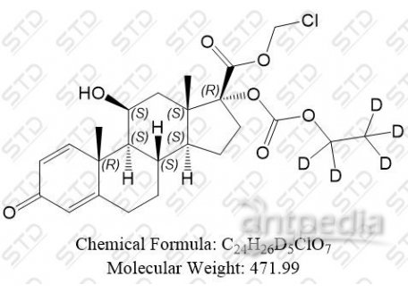 氯替泼诺杂质1-d5 2026643-11-6 C24H26D5ClO7
