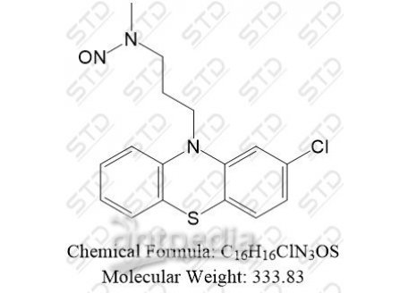 氯丙嗪杂质19 (N-亚硝基氯丙嗪EP杂质D) 55855-44-2 C16H16ClN3OS