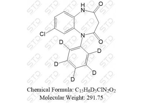 氧异安定杂质1-d5 (氧异安定EP杂质A-d5) 129973-75-7 C15H6D5ClN2O2