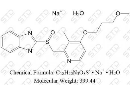 雷贝拉唑 钠盐 水合物 1033853-22-3 C18H20N3O3S- • Na+ • H2O