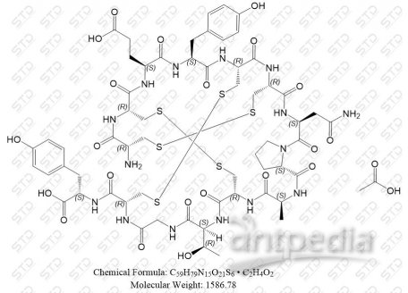 利那洛肽 醋酸盐 851199-60-5 C59H79N15O21S6 • C2H4O2