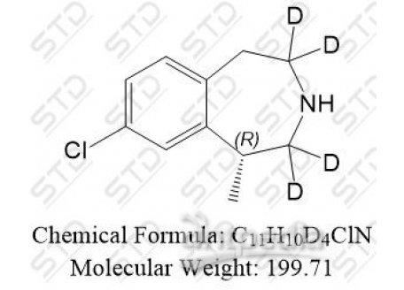 氯卡色林 单体-d4 1146440-33-6 C11H10D4ClN