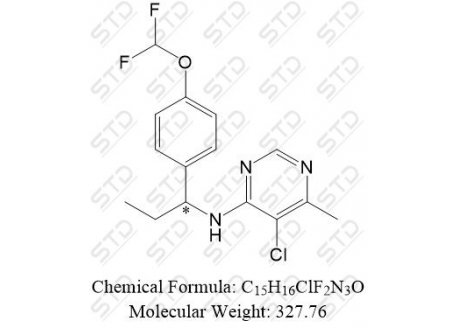 5-Chloro-N-{1-[4-(difluoromethoxy)Phenyl]Propyl}-6-methyl-4-pyrimidinamine 130339-07-0 C15H16ClF2N3O