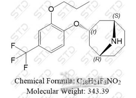 (1R,3r,5S)-3-(2-propoxy-4-(trifluoromethyl)phenoxy)-9-azabicyclo[3.3.1]nonane 1426296-49-2 C18H24F3NO2