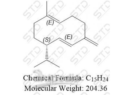(S,1E,6E)-8-isopropyl-1-methyl-5-methylenecyclodeca-1,6-diene 23986-74-5 C15H24