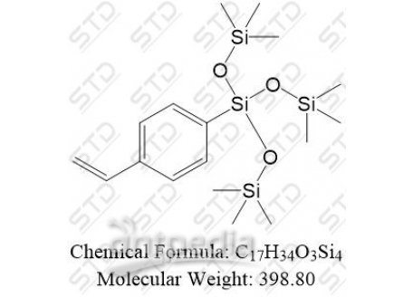1,1,1,5,5,5-hexamethyl-3-((trimethylsilyl)oxy)-3-(4-vinylphenyl)trisiloxane 18547-54-1 C17H34O3Si4