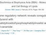 BBA: 脂质基因调控网络揭示了甘油三酯与磷脂酰肌醇/溶血磷脂酰肌醇和己糖神经酰胺的共调节作用