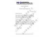 美国HI-Q空气取样器授权证书