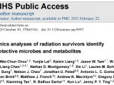 16s rRNA测序 | 辐射幸存者的多组学分析确定辐射防护微生物和代谢物