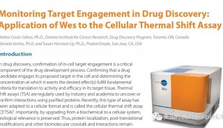 细胞内药物与靶蛋白结合能力监测--Cellular Thermal Shift Assay（CETSA）技术