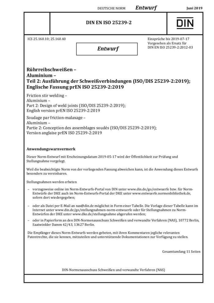 DIN EN ISO 25239-2 E:2019-06封面图
