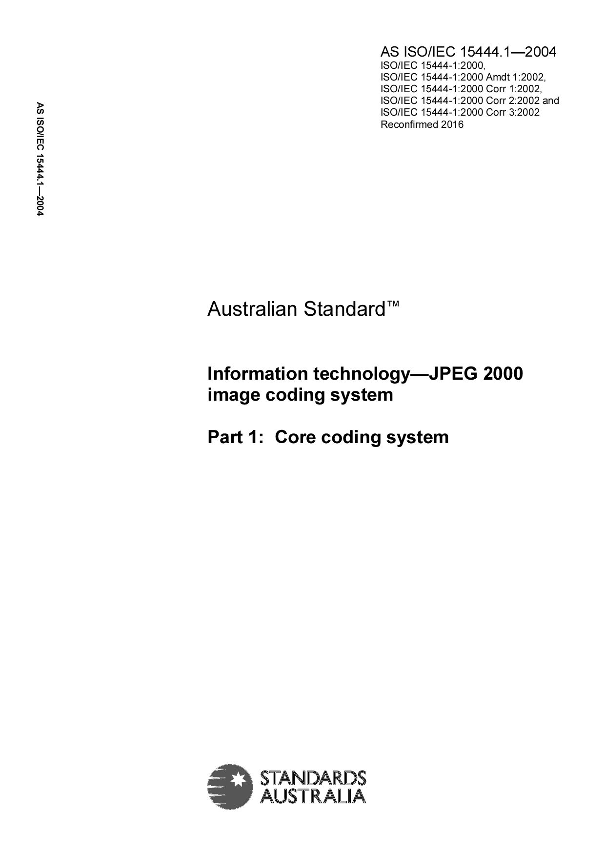 AS ISO/IEC 15444.1:2004(R2016)封面图