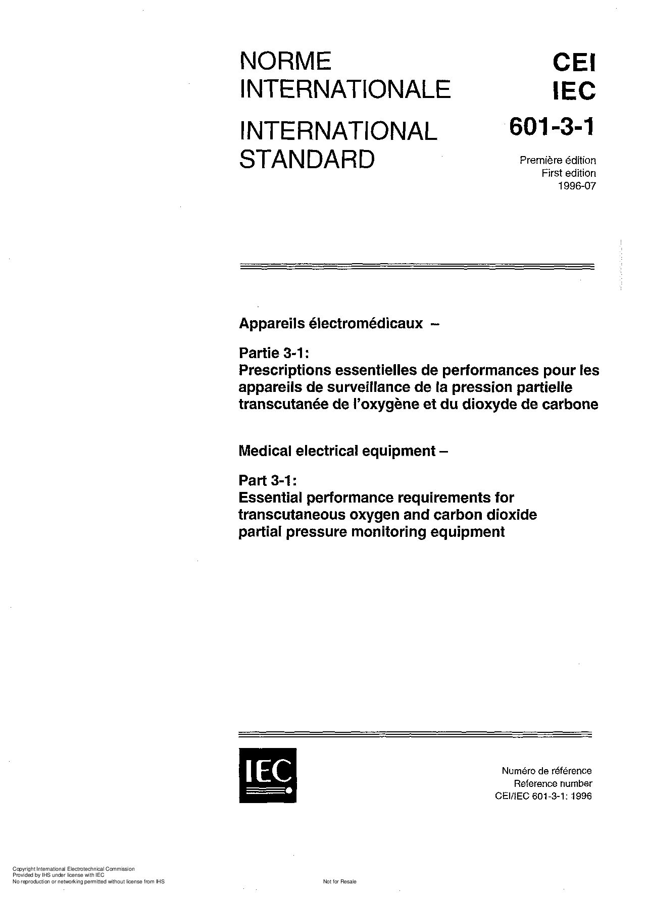 IEC 60601-3-1:1996