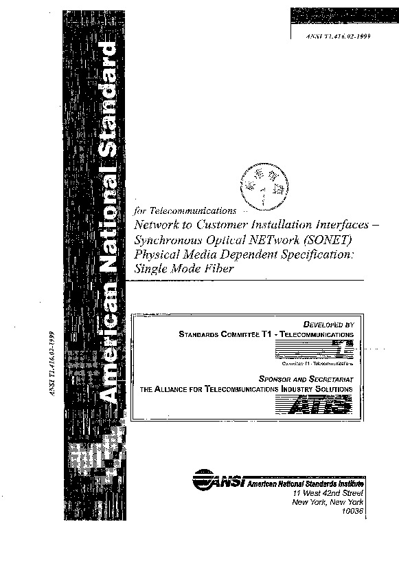 ANSI T1.416.02-1999封面图