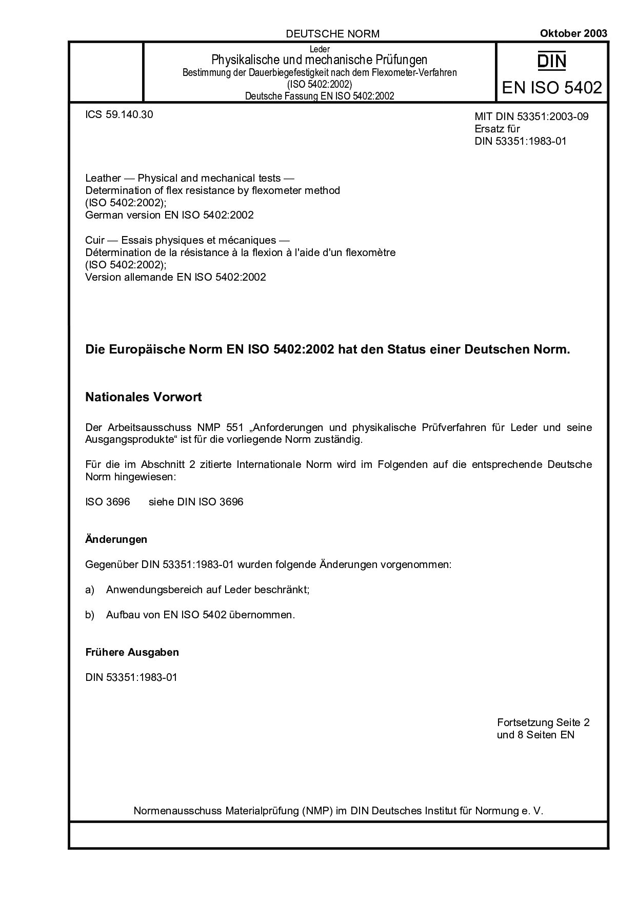 DIN EN ISO 5402:2003