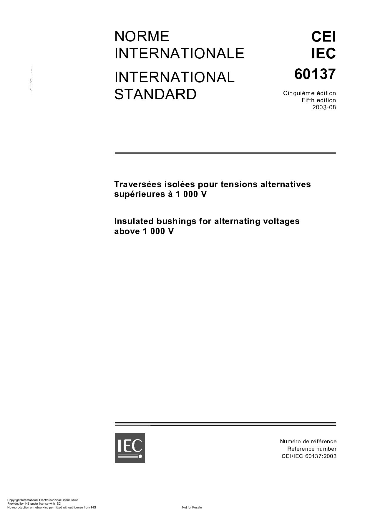 IEC 60137:2003封面图