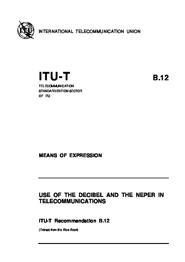 ITU-T B.12-1993封面图