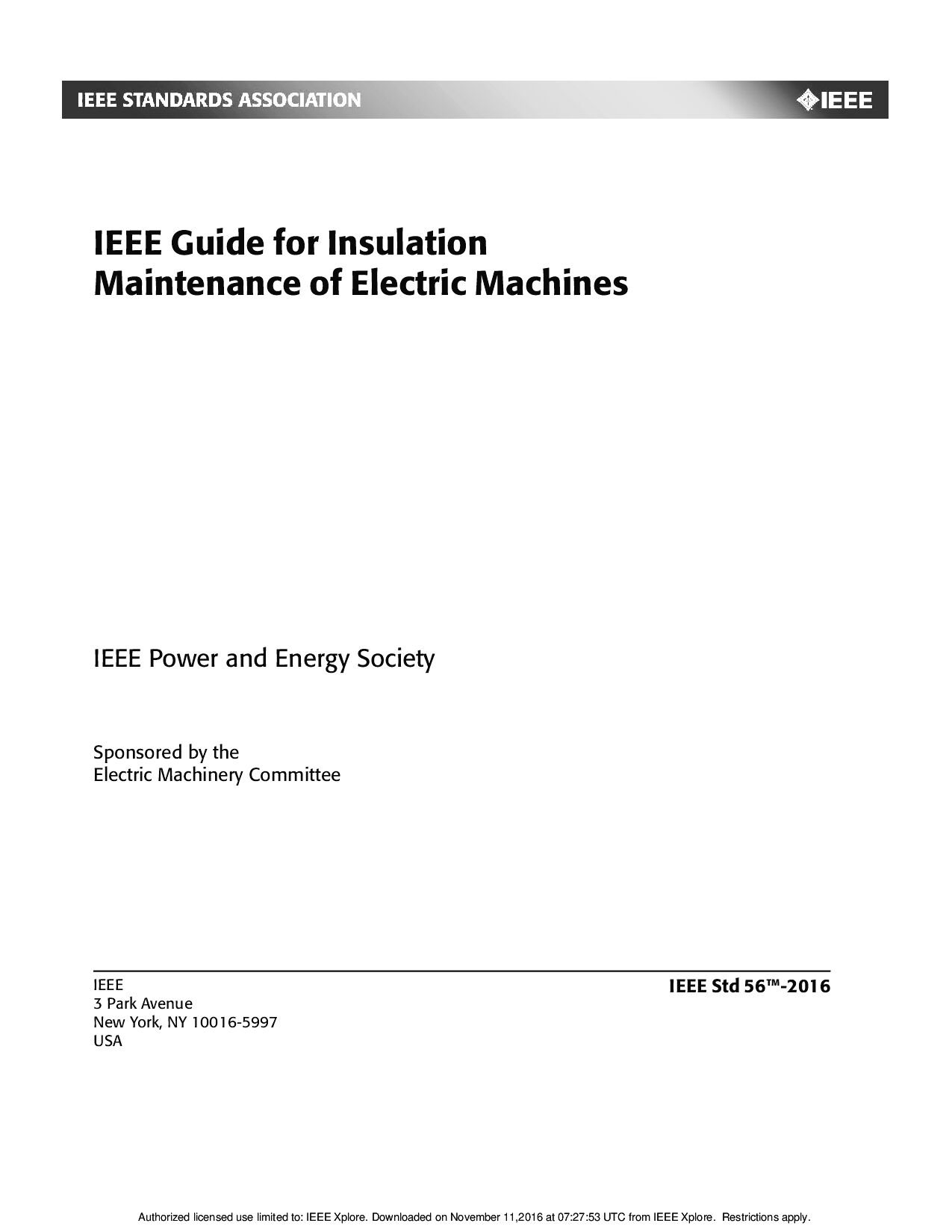 IEEE Std 56-2016封面图