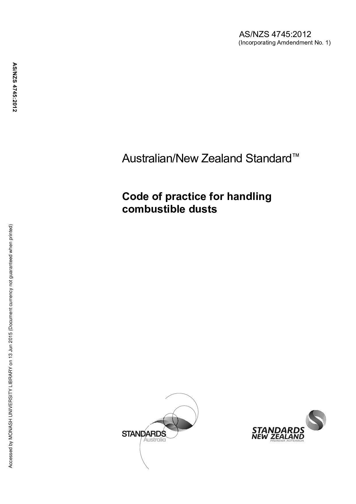 AS/NZS 4745:2012(R2013)封面图