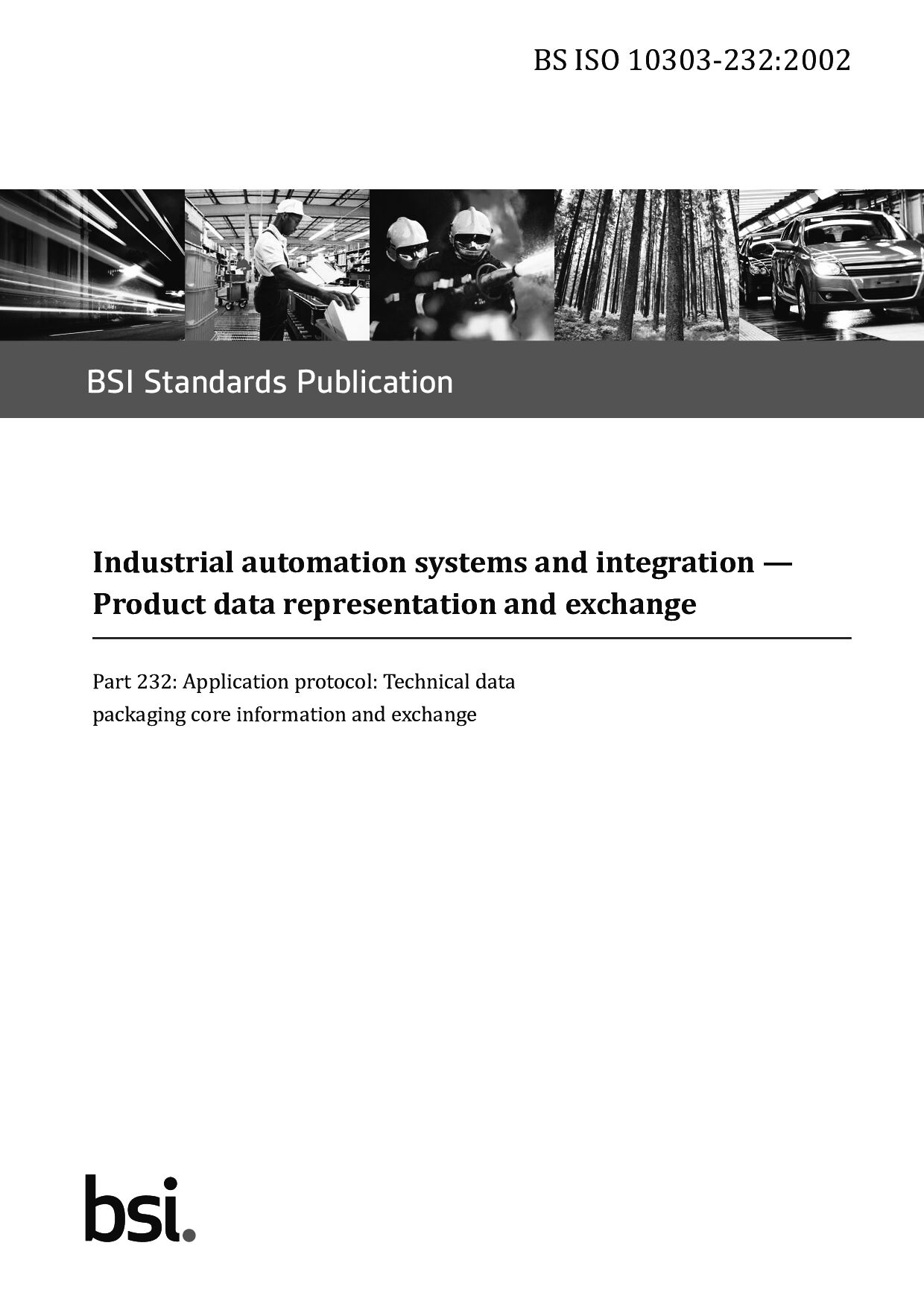 BS ISO 10303-232:2002封面图