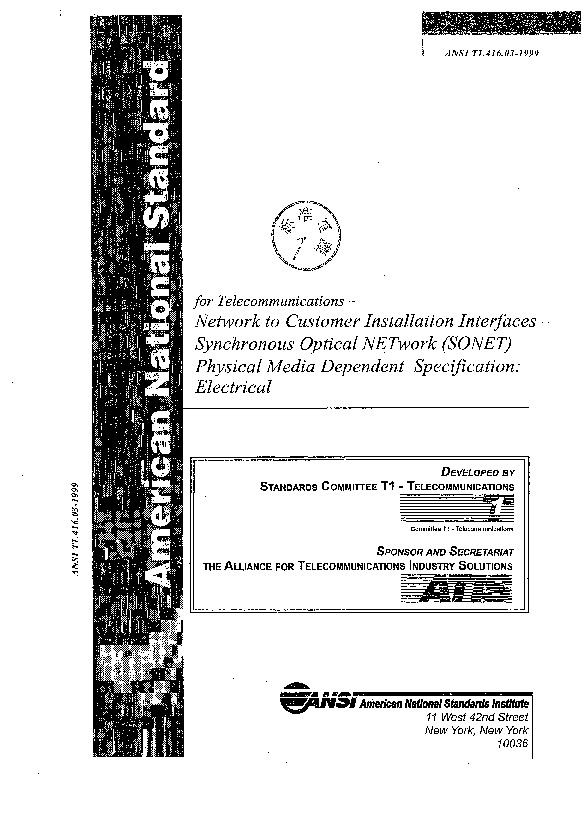 ANSI T1.416.03-1999