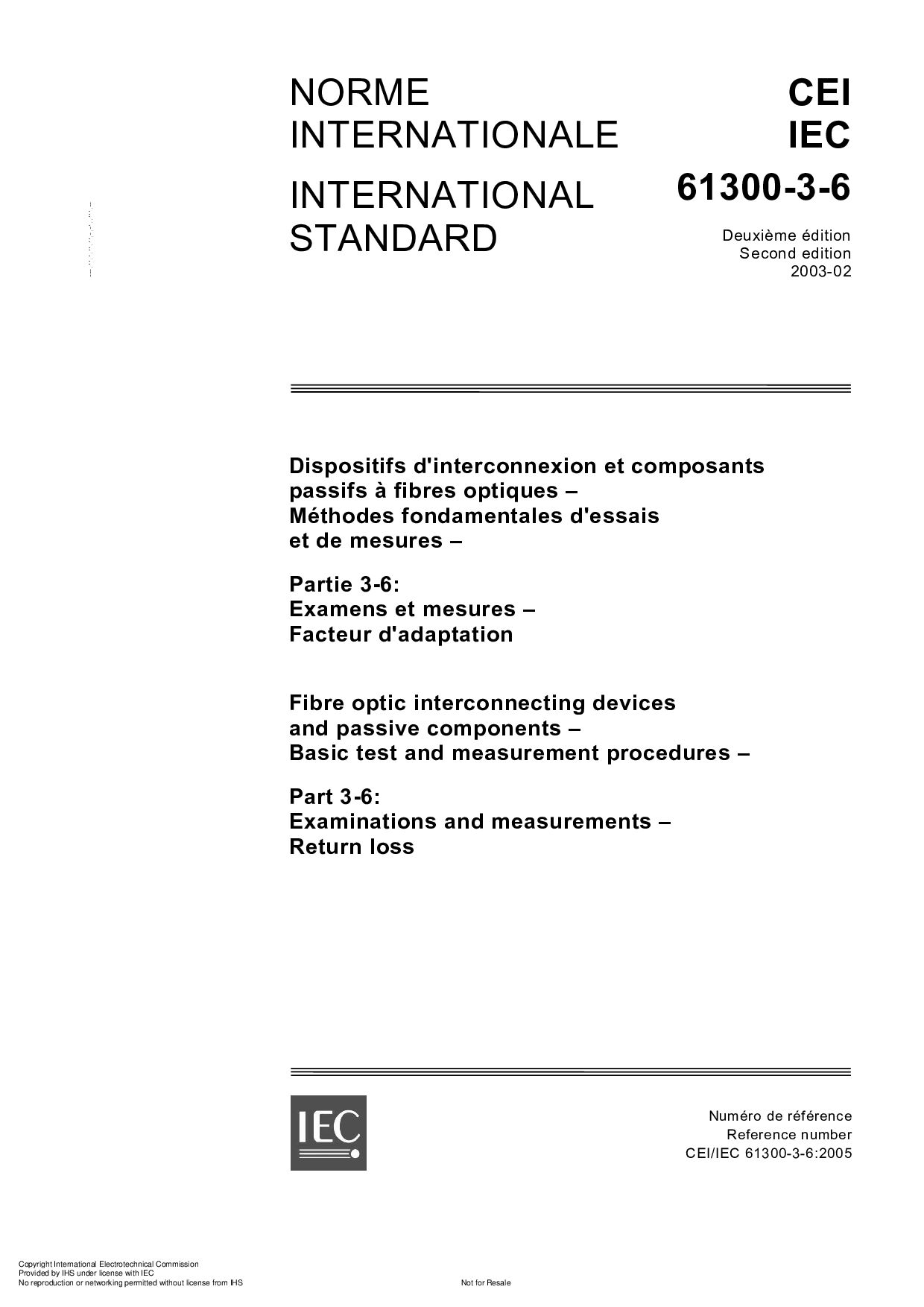 IEC 61300-3-6:2003