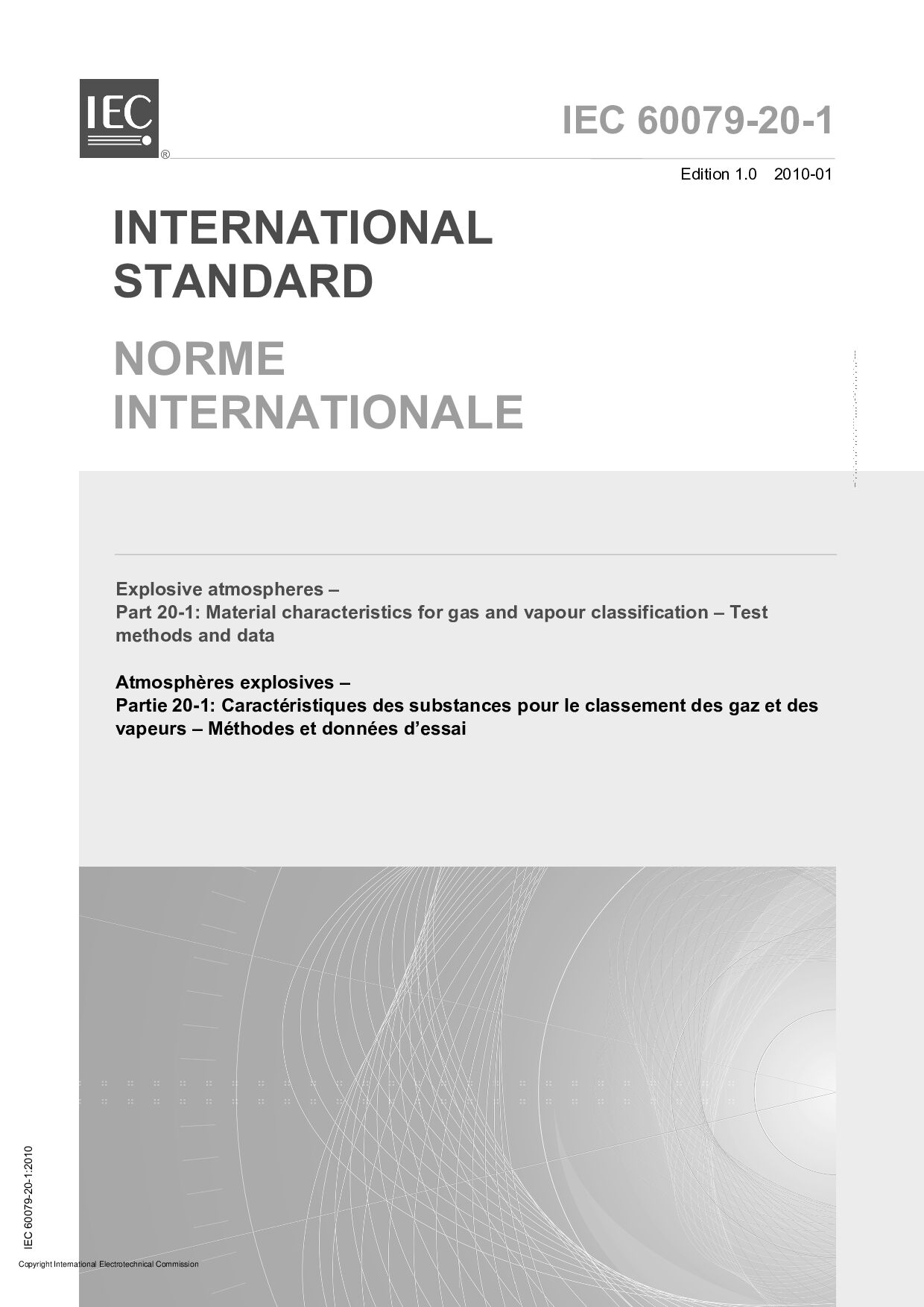 IEC 60079-20-1:2010封面图