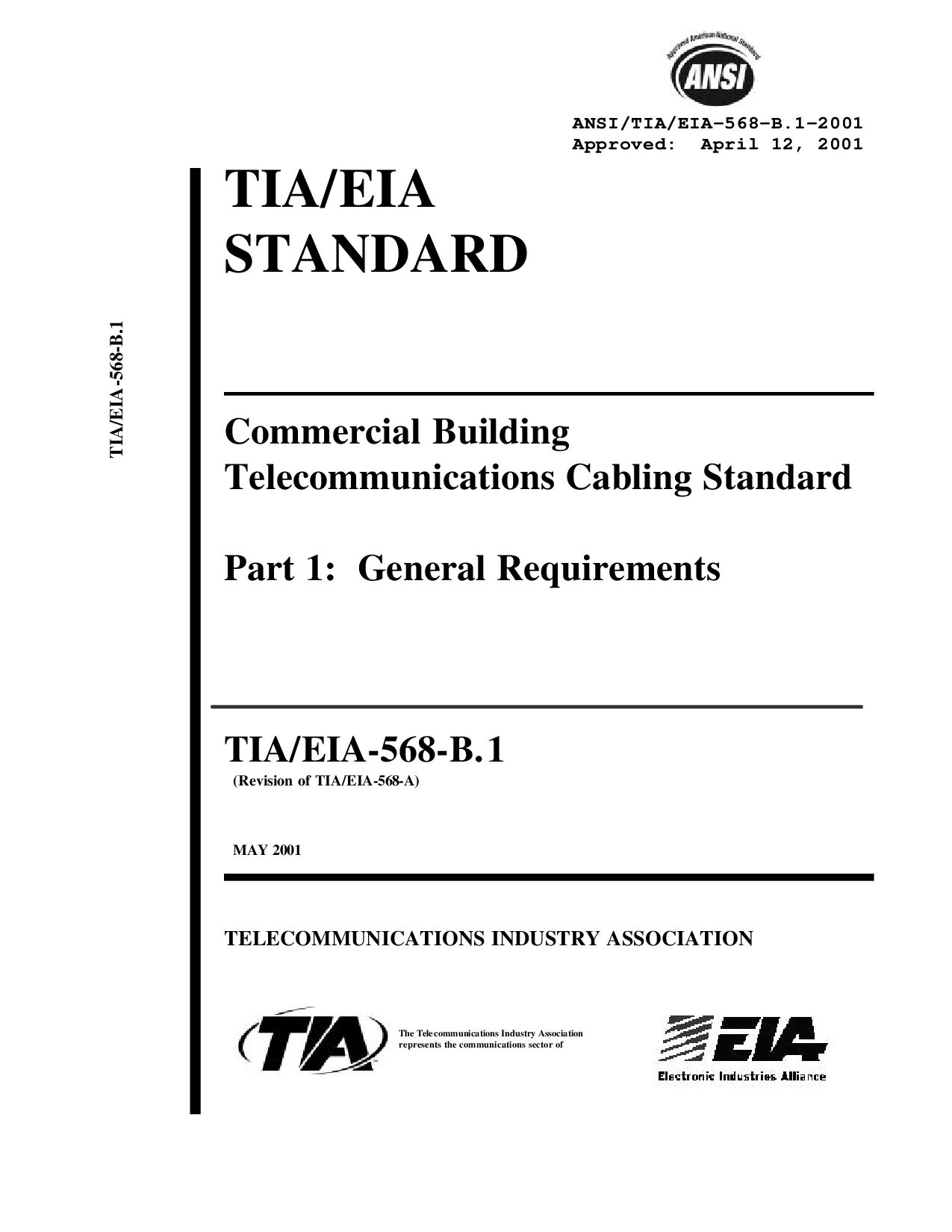 ANSI/TIA/EIA-568-B.1-2001封面图