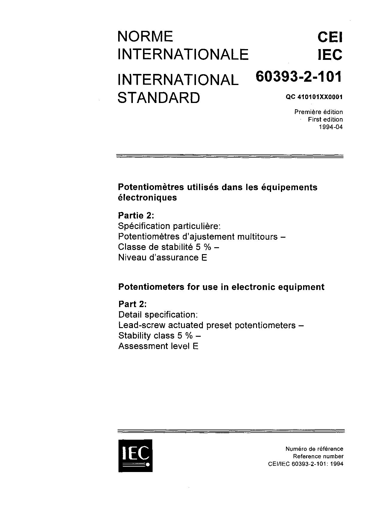 IEC 60393-2-101:1994
