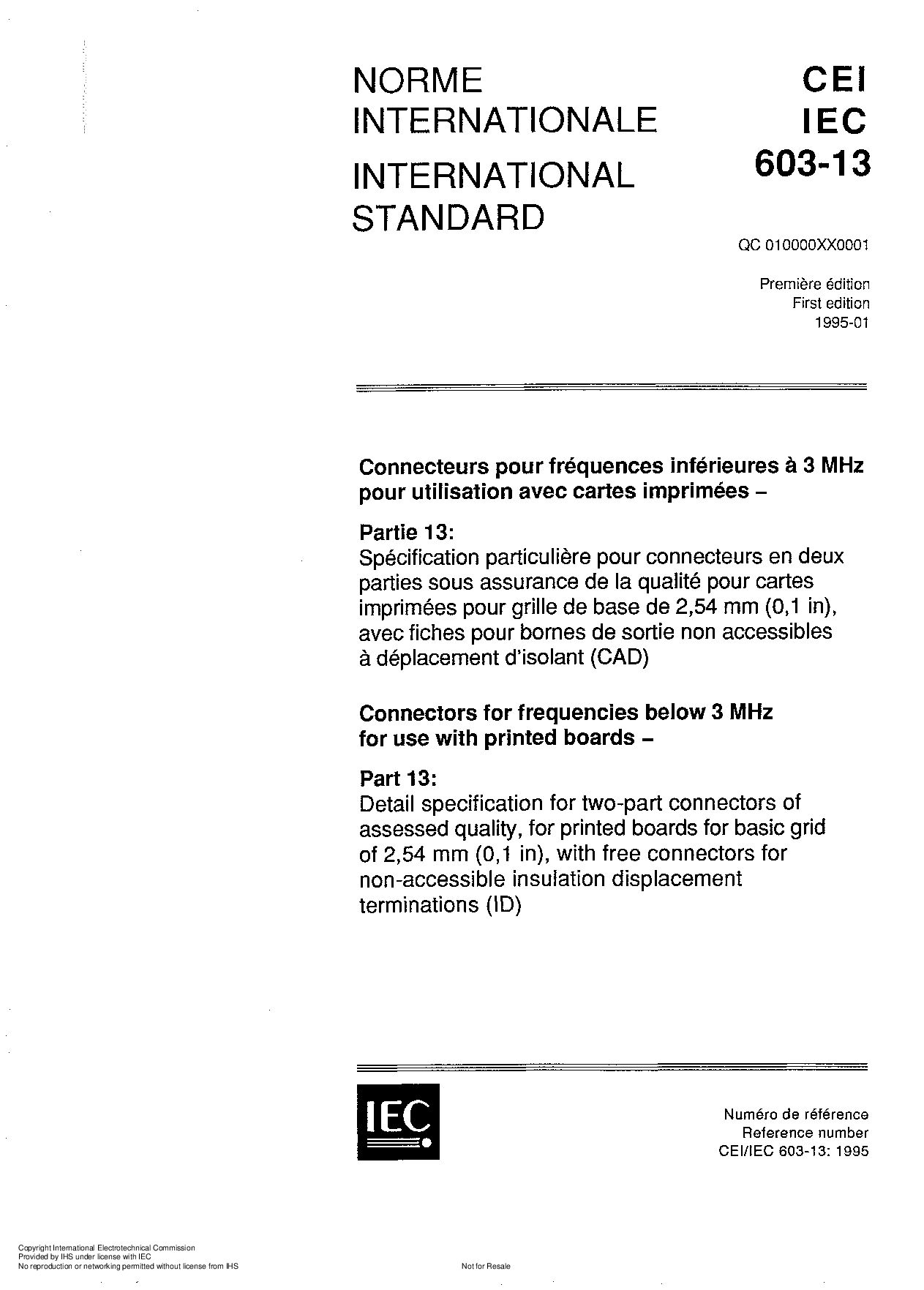 IEC 60603-13:1995封面图