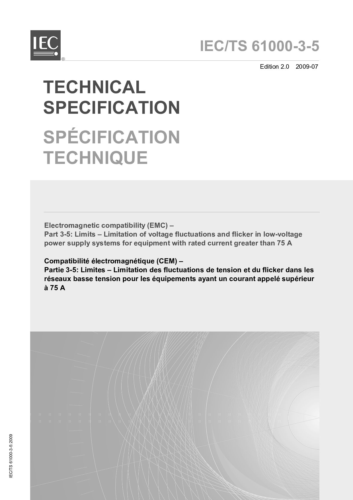 IEC TS 61000-3-5:2009封面图