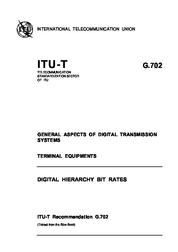 ITU-T G.702-1993封面图